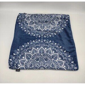 HPUK Decorative Throw Pillow COVERS ONLY of Lotus Design Blue & White Soft Comfy